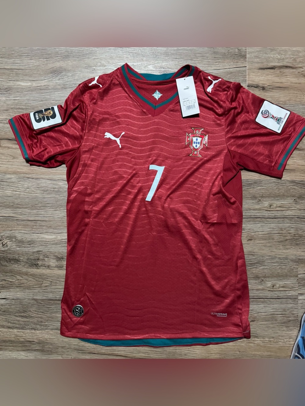 Portugal Ronaldo #7 2026 World Cup Home Jersey - Large, Player Edition
